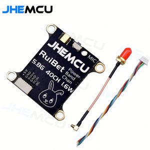 JHEMCU RuiBet Tran-3016W 5.8G 40CH 1.6W VTX Ajustable con Modo Pit, Micrófono Integrado, 2-6S 30X30mm, Largo Alcance FPV para RC Plástico - Product Image 2