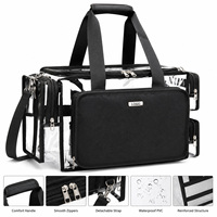Sac de maquillage en PVC transparent avec logo personnalisé, grande capacité, étanche, organiseur de cosmétiques, sac fourre-tout, sacs pour femmes, sac à main femme, vente en gros