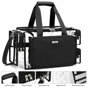 <span class=keywords><strong>Sac</strong></span> de maquillage en PVC transparent avec logo personnalisé, grande capacité, étanche, organiseur de cosmétiques, <span class=keywords><strong>sac</strong></span> fourre-tout, sacs pour femmes, <span class=keywords><strong>sac</strong></span> à main femme, vente en gros - Product Image 1