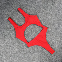 Custom Zomer Dames Uit Één Stuk Vastgebonden Uitgehold Badpak Mode Hoge Taille Bikini Badpak Vrouw Sport Femme