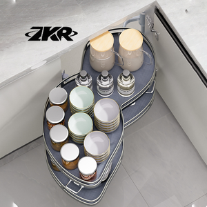 <span class=keywords><strong>ZKR</strong></span> Especial para Espacios Estrechos en Gabinetes de Cocina, Cesta Extraíble para Almacenamiento, Soporte para Frascos de Condimentos, Acero Inoxidable Resistente, Ahorro de Espacio - Product Image 2