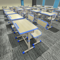 Bureau et chaise d'étudiant au design moderne, réglables en hauteur, meubles scolaires durables pour la maison et le bureau