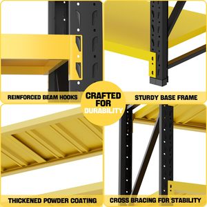 Heavy Duty Adjustable Garage <strong>Shelving</strong> <strong>Units</strong> 200/300/500kg Load Capacity Freestanding Storage Shelves <strong>Large</strong> - Product Image 6