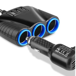 Mới 3.1A sạc xe hơi 3in1 Thuốc lá nhẹ hơn Splitter Power Adapter <span class=keywords><strong>USB</strong></span> xe Ổ cắm điện thoại Pad <span class=keywords><strong>DVR</strong></span> GPS 3 <span class=keywords><strong>USB</strong></span> 3 PD 3.0 máy ảnh máy tính xách tay - Product Image 6