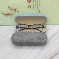 Emballage de lunettes optiques 2022 neuf, étui portable en lin rétro, pour hommes et femmes, étui de lunettes à la mode, étui en fer