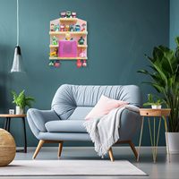 Support mural magnétique personnalisé en bois pour outils avec 5 compartiments pour salle de bain - Design moderne