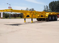 Semi-remorque châssis à 2 essieux de 20 pieds de haute qualité, capacité de charge maximale de 60 tonnes, pneus 12 R22.5, nouvelle vente chaude en provenance de Chine