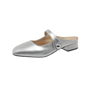 Nouvelle Collection Été – Mules à Talon Bas et Bride Unique pour Femme, Bout Carré, Talon Épais, Grandes Tailles - Product Image 5