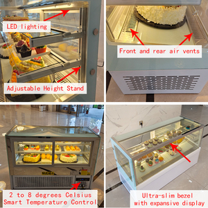 <span class=keywords><strong>Vitrine</strong></span> réfrigérée de <span class=keywords><strong>comptoir</strong></span> pour gâteaux, mini-réfrigérateur à refroidissement par air, présentoir à desserts pour boulangerie, prix compétitif - Product Image 5