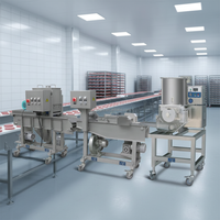 Ligne de production de pâtés à la viande d'agneau, de porc, de poulet, de bœuf, de légumes, de fruits, de viande, machine à fabriquer des pâtés à la viande, automatique