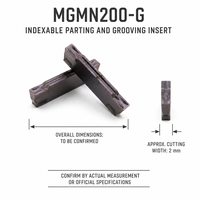 MGMN200-G Indexierbare Hartmetall-Einsätze für 2 mm Abstechungen und Nutenbearbeitung auf CNC-Drehmaschinen