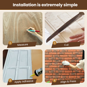 Pannello Murale <span class=keywords><strong>in</strong></span> PU Effetto Ardesia, Rivestimento <span class=keywords><strong>in</strong></span> Finta Pietra Impermeabile <span class=keywords><strong>per</strong></span> Bagno e <span class=keywords><strong>Cucina</strong></span> - Product Image 3