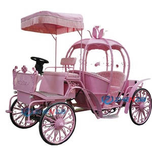 Élégante carrosse électrique rose en forme de citrouille, véhicule de luxe pour mariages, visites touristiques, cérémonies de mariage, parcs à thème et séances photo - Product Image 1