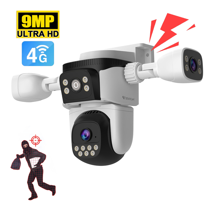 VSTARCAM CG621SR 9MP 3 Lens 4G