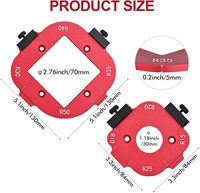 2 packs de gabarits de rayon de toupie, gabarit d'arrondi de toupie en alliage d'aluminium de qualité supérieure pour le travail du bois