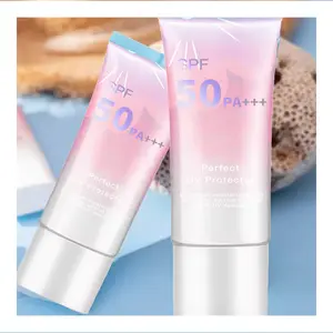 Crema de loción de protección solar personalizada Coreana de etiqueta privada Tono duradero bloqueador solar facial impermeable SPF 50 protector solar