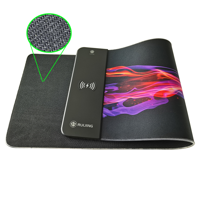Customize LOGO Larger Fast 15W Led  RGB Gaming XXL Mousepad Wireless Charger 60 120 CM