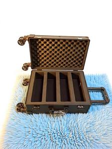 Boîte de rangement pour cartes gradées en aluminium avec 4 rangées de mousse antichoc, boîte de protection à roulettes pour collection de cartes PSA - Product Image 3