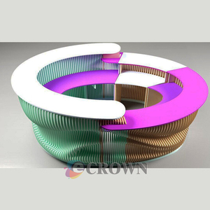 Kiosk Design Service Desk <strong>Cactus</strong> Cash Register Feather Curved Design Mall Cash Registerd Service Desk Cashier Table Reception OEM - Product Image 4