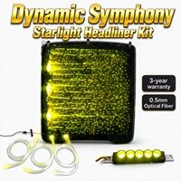 Kit de plafonnier LED universel pour voiture, fibre optique 0,5 mm, haute qualité, 16W, effet ciel étoilé scintillant, symphonie dynamique