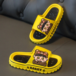여름용 소프트 솔 여성 실내용 큰 아이 아기 홈 슈즈 시원한 오픈토 남아 여아 귀여운 미끄럼 방지 슬리퍼 - Product Image 5