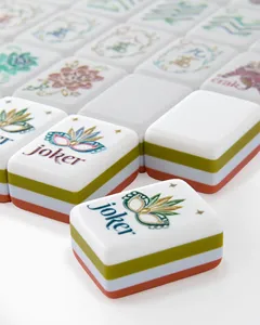 <span class=keywords><strong>Juego</strong></span> de Mahjong Americano de 160 Piezas, de Acrílico, Plegable, Duradero, Ecológico y de Lujo, en Varios Colores, Venta al Por Mayor - Product Image 3