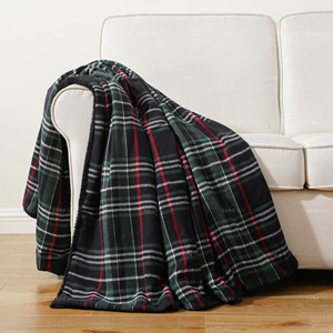 <span class=keywords><strong>Plaid</strong></span> en flanelle à carreaux double couche, grammage lourd, doublé <span class=keywords><strong>fausse</strong></span> <span class=keywords><strong>fourrure</strong></span>, confortable pour la sieste hivernale, pour canapé et chambre - Product Image 6