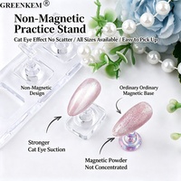 Support d'affichage pour ongles en acrylique transparent non magnétique, coloré et réutilisable, pour 5/10 faux ongles