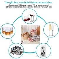 Coloré rond whisky vin verre cadeau Souvenirs boîte-cadeau pour mariage noël noeud papillon boîte d'emballage Shunstone usine