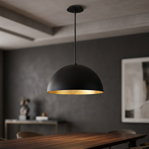 AK Laiton Grande Suspension Ronde En Métal Suspendue en Noir Fini Article Personnalisé Pour La Décoration Intérieure D'hôtel - Product Image 2