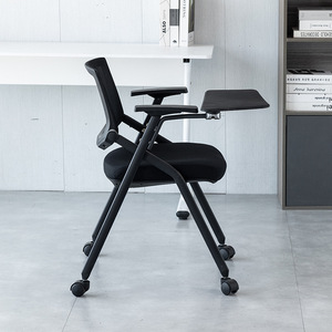 Training Chair <b>With</b> <b>Table</b> 84cm Backrest Foldable Conference Office Chair - Product Image 3