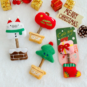 Nuevo Juguete de Madera Original para Gatos de Navidad, Juguete para Masticar para Gatos, Muñeco de Autoentretenimiento, Suministros para Mascotas para Comercio Transfronterizo - Product Image 2