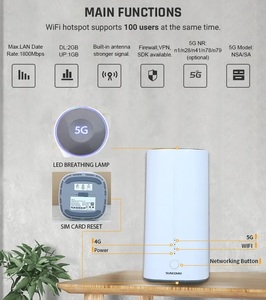 Nhà máy OEM 5g Sa nsa Sim nhà Router không dây, Gigabit RJ45 wifi6 trong nhà CPE, plug and play kép FREQ Di động Băng thông rộng không dây - Product Image 5