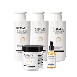 Ensemble de soins capillaires soyeux pour cheveux colorés, gel nourrissant à la kératine, après-shampoing, soin des racines des cheveux personnalisés - Product Image 6