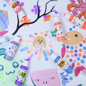 4 Gói 60Ml Mỗi Màu Lê Không Độc Hại Dabber Dot Đánh Dấu Bộ Dụng Cụ Sơn Acrylic Sơn Set Cho Trẻ Em - Product Image 4