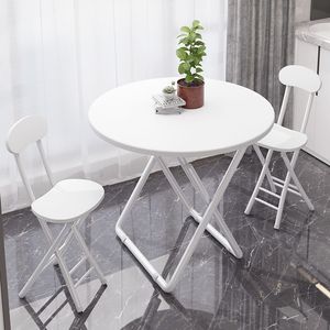 Tavolo <span class=keywords><strong>da</strong></span> Pranzo Pieghevole Estensibile di Lusso Bianco Piccolo Minimalista Moderno per Balcone Casa Appartamento Dormitorio Interni Esterni - Product Image 2