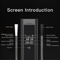 Thermomètre numérique intelligent sans fil à 2 sondes avec logo personnalisé, BT 5.3, pour barbecue, cuisine, lave-vaisselle, aliments, grillades