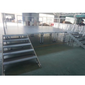 Scène modulaire amovible en aluminium avec assemblage facile, surface antidérapante, certifiée pour les événements DJ en intérieur/extérieur - Product Image 4