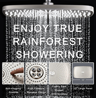 Système de douche magnétique intégré avec douchette à main combinée, pommeau de douche fixe et 9 modes de pulvérisation différents