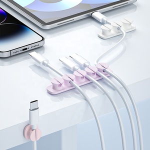 Produttore professionale di <span class=keywords><strong>5</strong></span> dimensioni TPR cavo Organizer clip con nastro <span class=keywords><strong>a</strong></span> casa auto per telefono cavo cavo Desktop Organizer - Product Image 2