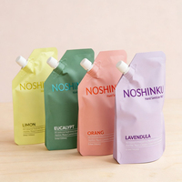 Pochette Doypack en plastique avec bec verseur pour détergent, cosmétiques, gel douche, savon, exfoliant, lessive, recharge liquide 1 litre