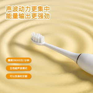 Cepillo de Dientes Eléctrico con Cerdas Suaves, Recargable de 1200 mAh, Impermeable, Portátil, para Viajes - Product Image 5