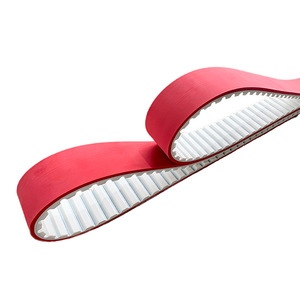 <b>Red</b> Rubber Pu Timing Belt High Wear Resistant Soft <b>Material</b> For Industrial Transmission - Product Image 3