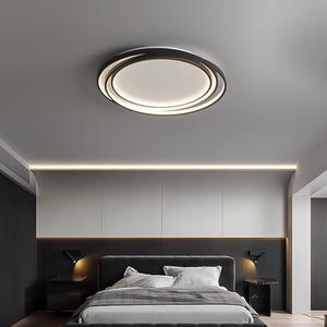 DJJLight Modern Recessed Ceiling Light Metal Finish 30CM LED 12W Warm White Paper Cover Iron Base <b>Remote</b> <b>Control</b> Living Room - Product Image 2