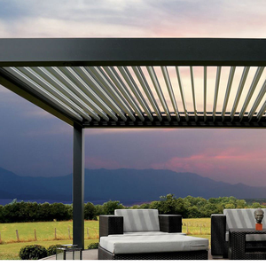 Pérgola Robusta <span class=keywords><strong>de</strong></span> Aluminio Independiente con Base <span class=keywords><strong>de</strong></span> Anclaje <span class=keywords><strong>para</strong></span> Terrazas <span class=keywords><strong>de</strong></span> Concreto y Madera - Product Image 3