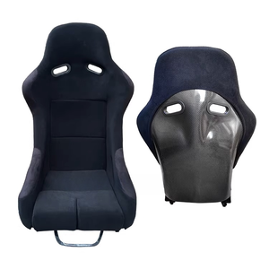Asientos de Carreras MR Black Velvet para Coche, Asientos de Fibra de Carbono Tipo Bucket para <span class=keywords><strong>Leon</strong></span>, Asientos de Competición Senna de Alto Rendimiento - Product Image 1