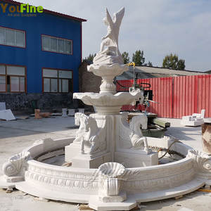 Gran Piedra natural mármol blanco St. <span class=keywords><strong>Michael</strong></span> fuente para la decoración del jardín - Product Image 5