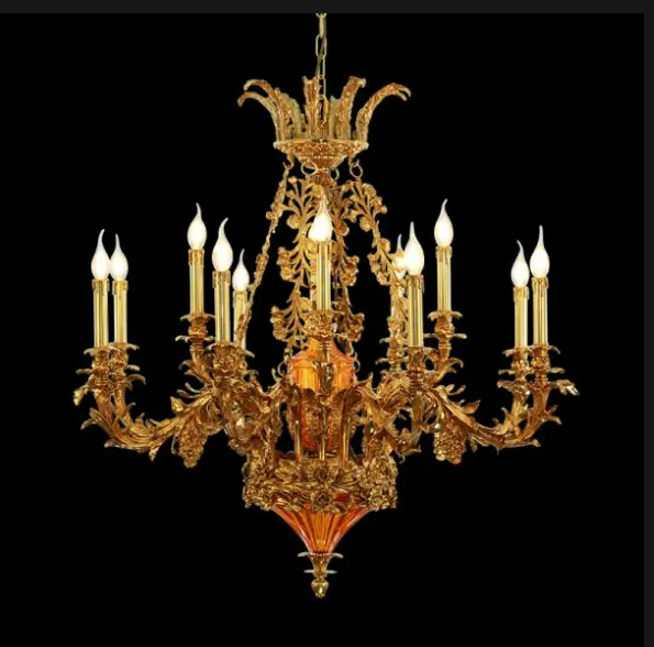 Jewellerytop Italiaanse Murano Amber Glas Kroonluchter Verlichting Decoratie Chinese Kroonluchter Verlichting