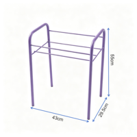 Cesta de Compras para Supermercado e Rack de Cestas com Base Alta de Metal para Loja de Conveniência e Loja de Cosméticos