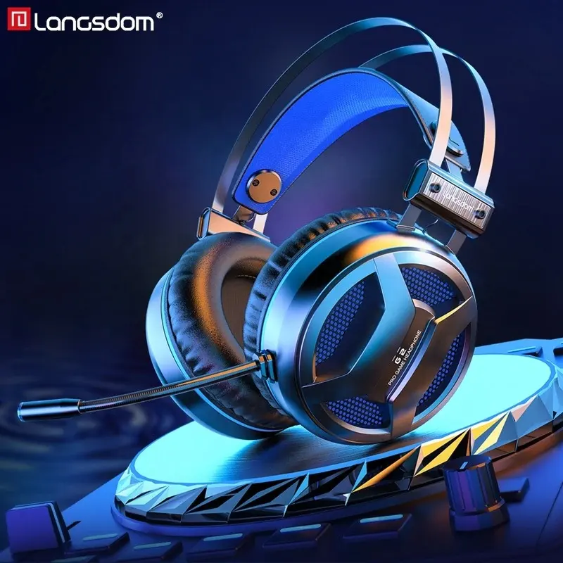 Langsdom G2 USB 7.1 Wired Gaming Headset Gamer Headphones with Noise Cancelling Microphone PS4 for PC/Laptop/PS4/PUBG Gamer